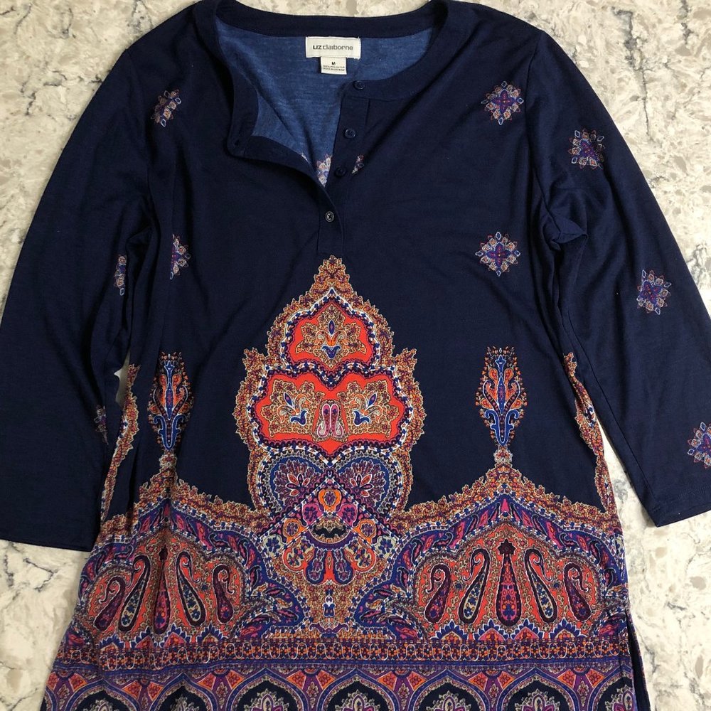 Liz Claiborne Navy Tunic